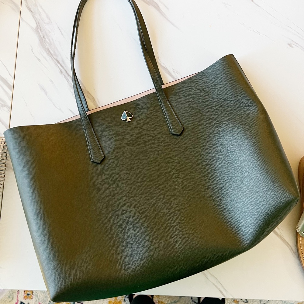 Kate Spade Dark Green Leather Tote